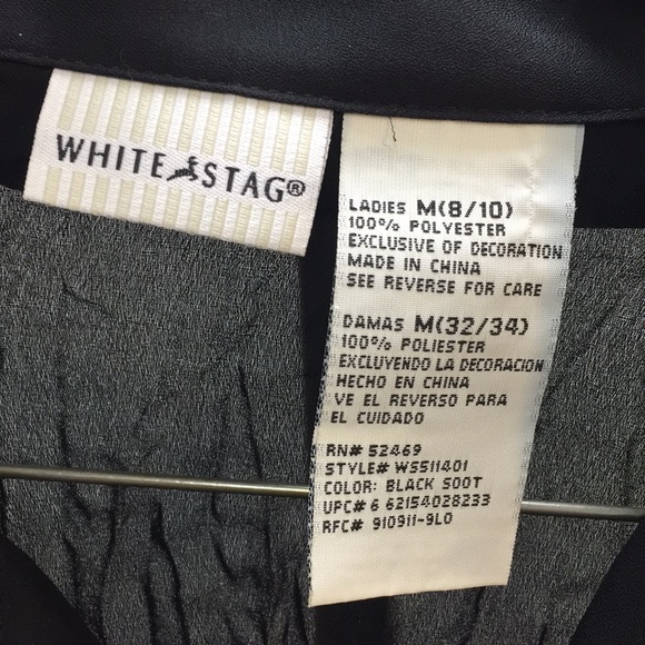 White Stag shear Black Crinkle Blouse - Picture 3 of 5